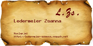 Ledermeier Zsanna névjegykártya